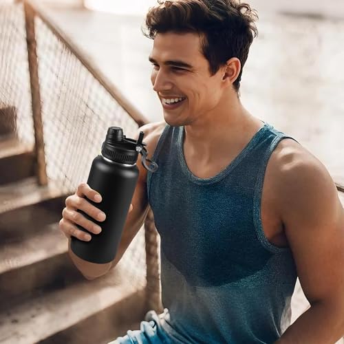 Zynkify 22oz Insulated Water Bottle with 2-in-1 Leak-Proof Lid