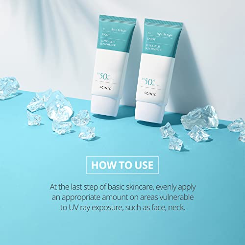 SCINIC Enjoy Super Mild Sun Essence Set SPF50+ | Hydrating, Lightweight, Non-Sticky, 50ml