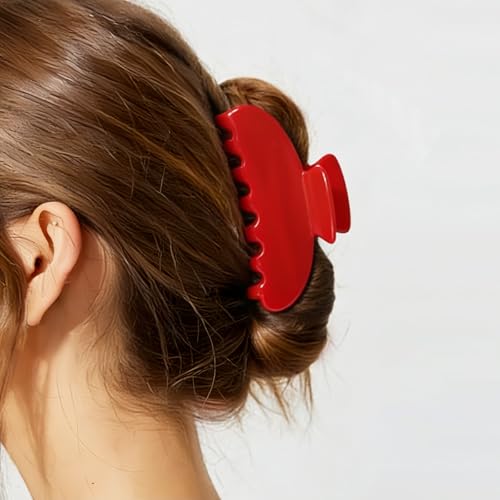 Cherry Red Acetate Hair Claw Clip – Durable French Style Hair Accessory