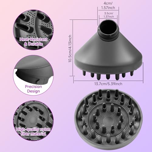 FFsign Grey Large Diffuser Attachment for Dy-son Airwrap HS01, HS05, HS08
