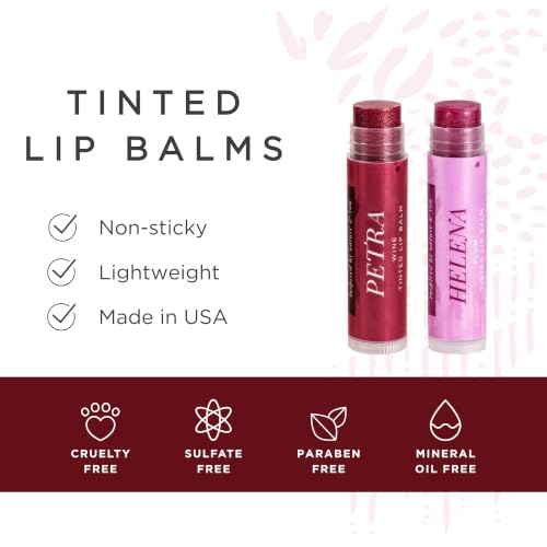 Honestly Margo Tinted Lip Balm Set Plum & Wine - Pack of 2, Hydrating Lip Care
