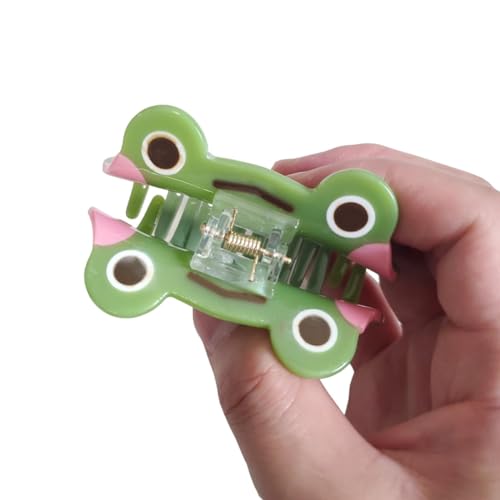 Cute Frog Hair Clip for Women - Durable Acetate Claw Clip