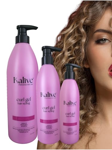 KALIVE Curl Gel 8 oz - Defines and Moisturizes Curly Hair