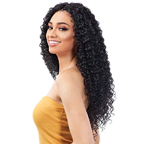 Organique Mastermix Synthetic Weave - Water Curl 18 Inch, 1B Off Black