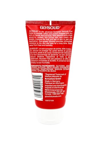 Glysolid Glycerin Skin Cream 3-Pack - Thick, Moisturizing Hand, Foot & Body Lotion 2.54 fl oz