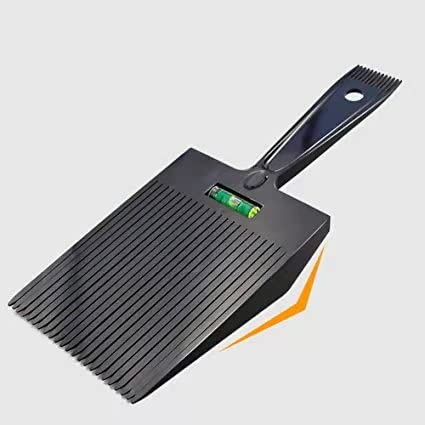 Jiping Flat Top Guide Comb for Haircutting with Bubble Level - Black