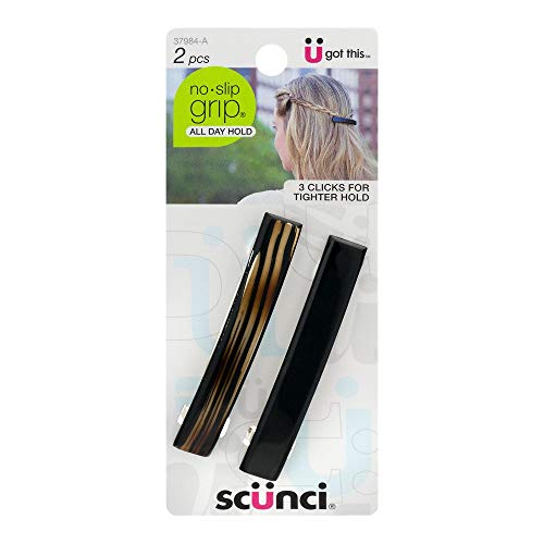 Scunci No Slip Grip Hair Clips - 2 Count