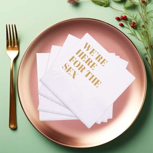 Funny Gender Reveal Cocktail Napkins - 50-Pack Disposable Party Napkins