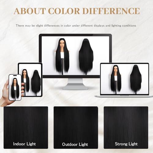 28 Inch Honey Blonde Straight Wig for Women - Heat Resistant Synthetic Lace Front