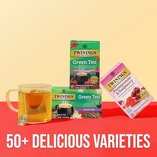 Twinings Green Tea with Pomegranate, Raspberry & Strawberry - 20 Individually Wrapped Bags