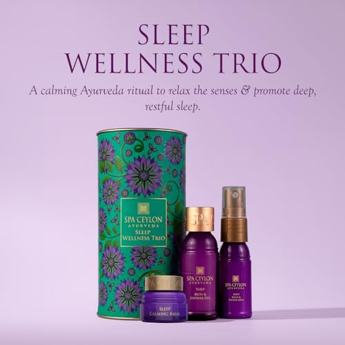 SPA CEYLON Sleep Wellness Trio Set - Ayurvedic Calming Body Care Essentials