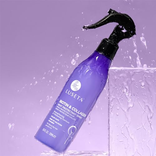 Luseta Biotin & Collagen Heat Protection Spray for Hair Styling, Prevents Damage 8.5oz