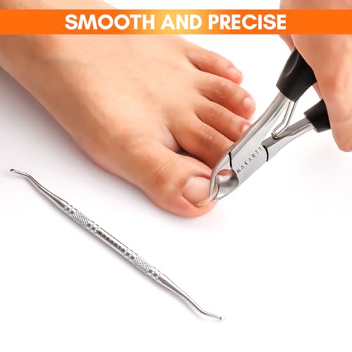 Makartt Ingrown Toenail Clipper Set - Stainless Steel Pedicure Kit