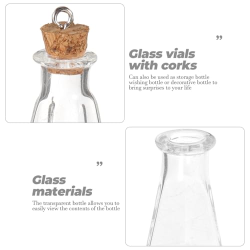 BESPORTBLE Mini Glass Bottles with Cork for DIY Jewelry - 10PCS