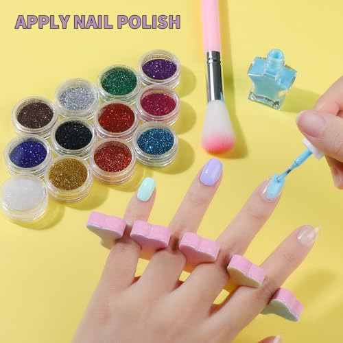 FANDAMEI Kids Nail Art Kit - Peelable Polish, Press-on Nails & Stickers