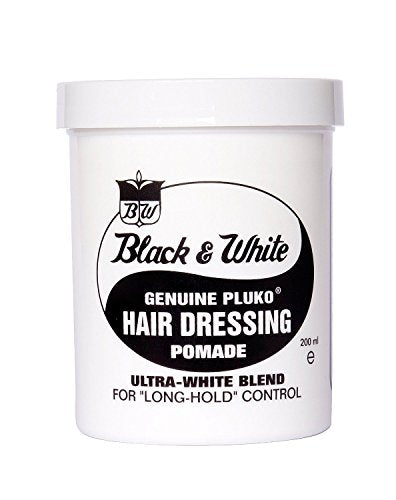 Black & White Genuine Pluko Hair Dressing Pomade, 200ml Styling Wax