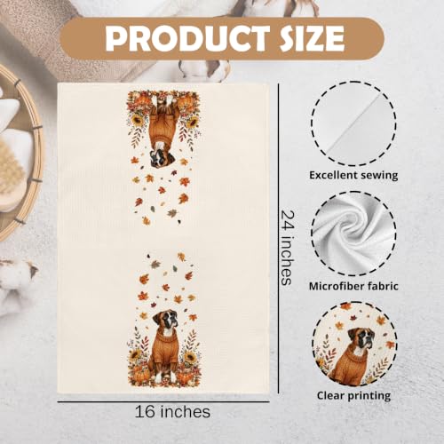 Funny Boxer Dog Kitchen Towels - 16x24 Microfiber Hand Towels