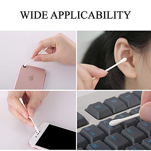 Sppry Double Tipped Cotton Swabs - Individually Wrapped Ear & Makeup Applicators, Round Earpick End, 100 Pack