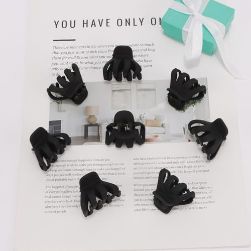 Atoden Small Octopus Claw Hair Clips 02 - 8 Pcs Matte Mini Jaw Clips for Thin & Fine Hair