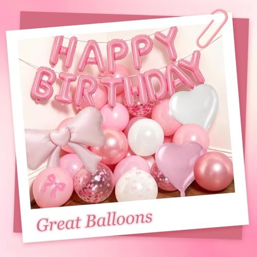 Pink Birthday Decoration Set with Balloons & Banners