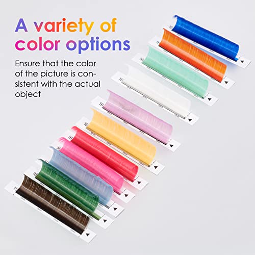 ACTROL Red Easy Fan Lash Extensions 0.07mm D Curl 9-16mm Mixed Length Tray