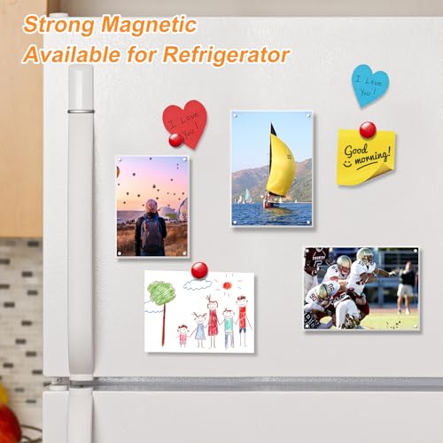 6x8 Magnetic Acrylic Picture Frame - Double-Sided Desktop Display