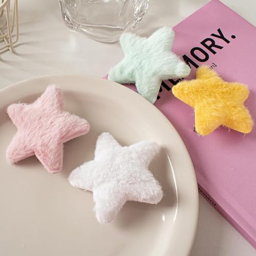 Yellow Star Hairpins - 4 Pcs Soft Anti-Slip Bangs Clips