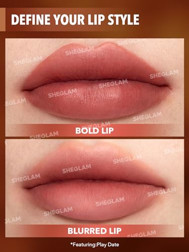SHEGLAM Think Twice Soft Haze Lip Blur Waterproof Matte Lipstick - Long Lasting Lip Tint