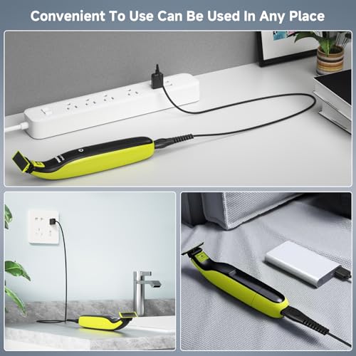 NFGEKT 1M USB Charger Cord for Philips Norelco OneBlade Shaver Series 2000-7000