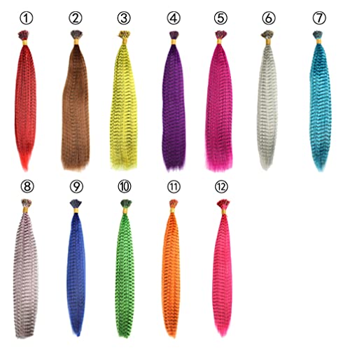 16 Inch Synthetic Feather Hair Extensions with 12 Colors & Tools