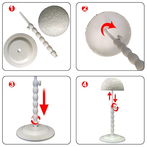 Adjustable Wig Stand – 12"-19" Sturdy Plastic Wig Holder for Styling