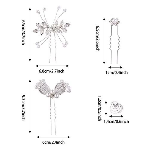Cinaci 40-Pack Rhinestone Bridal Hair Accessories Set