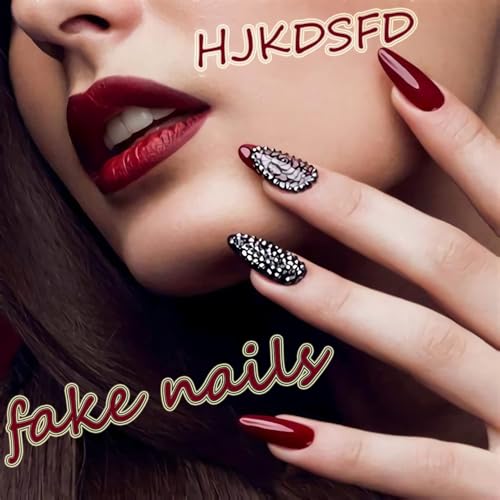 30 Pcs Purple Flower French Tip Press On Nails - Acrylic Almond Shape