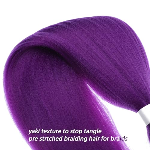 Dark Purple Braiding Hair Extensions 28 Inch - 2 Packs for Festivals & Parties