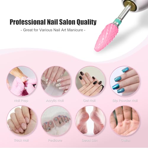 5PCS Ceramic Nail Drill Bits Set for Acrylic & Gel Nails