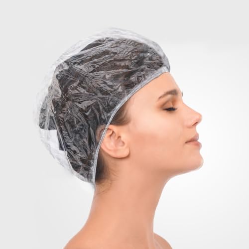 100 Disposable Shower Caps - 20in Waterproof Hair Caps for Men & Women