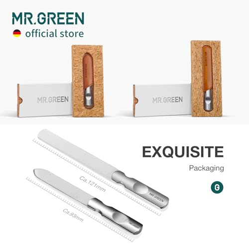 MR.GREEN Stainless Steel Double-Sided Nail File for Manicure & Pedicure