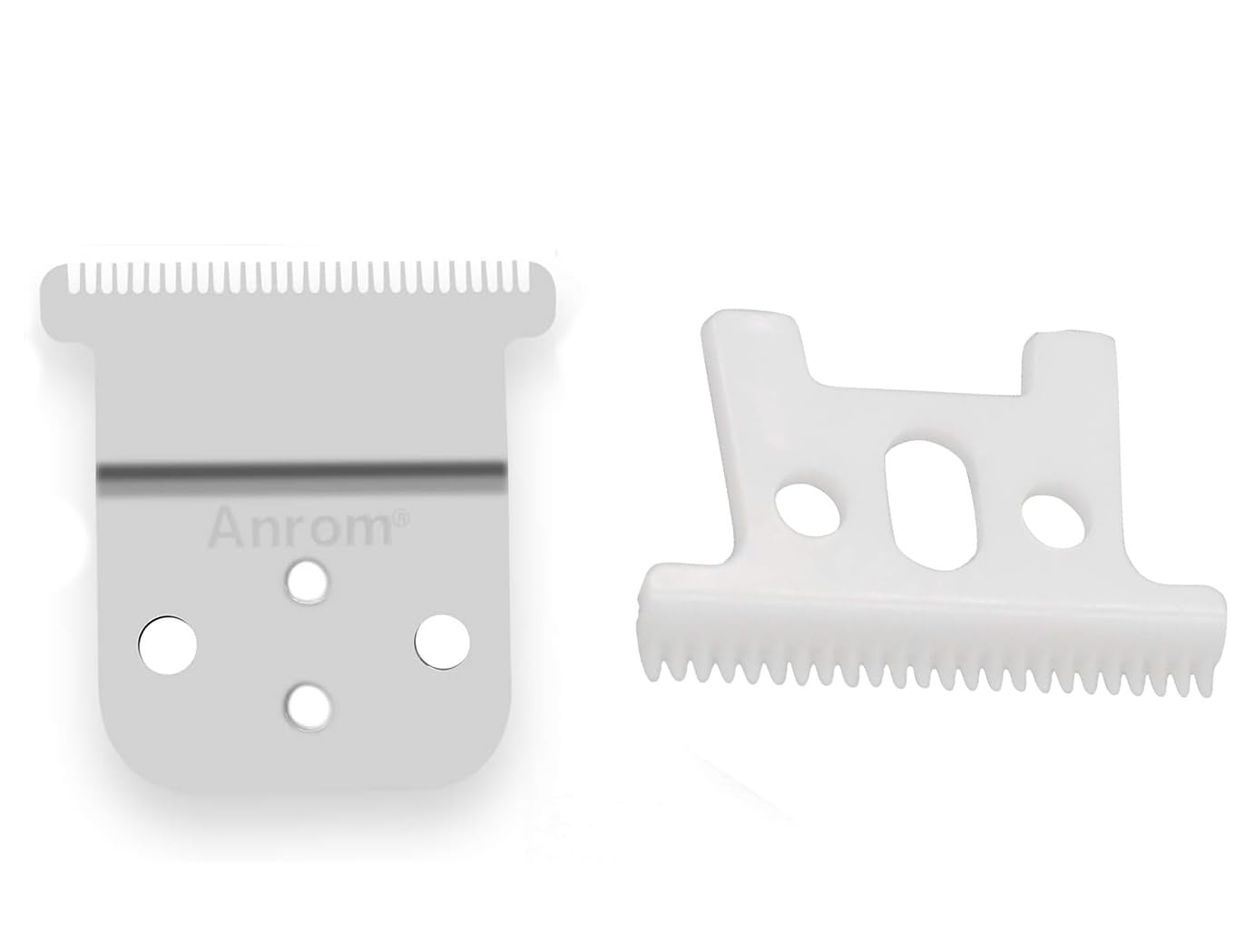 Anrom Trimmer Replacement T Blade Set, Ceramic Blade -Carbon Steel Blade Set for Andis Slimline Pro Li D7/D8 Hair Clipper Trimmer D7#32655 D8#32400 (Silver)