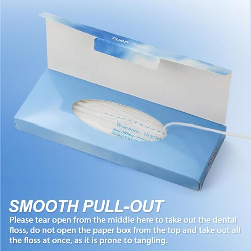 RAZOKO 3-in-1 Unflavored Dental Floss for Braces - 240 Pre-Cut Strands (Pack of 4)