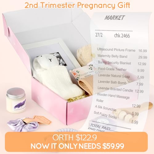 2nd Trimester Pregnancy Gift Box for Expecting and First Time Moms, Gift Basket for Pregnant Women, Pregnant Mom Gifts Box, New Mom Gifts, 2nd Trimester Pregnancy Essentials