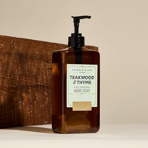 Body Prescriptions Crimson & Oak Men's Deep Cleansing Hand Soap with Pump Dispenser - 17 Fl Oz, Teakwood & Thyme