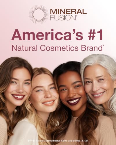 Mineral Fusion Prosecco Long-Lasting Lipstick - Reformulated Vegan Lip Color with Avocado Oil & Cocoa Seed Butter