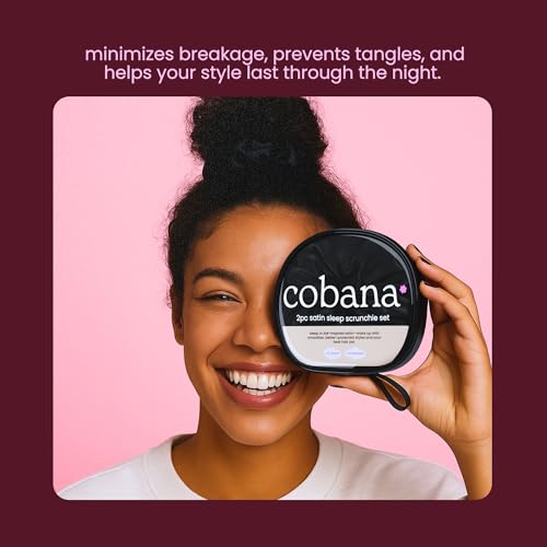 Cobana Satin Hair Scrunchie Gift Set – No Damage Silk Ties for Crease-Free Styling
