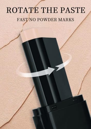 TOSOUATOP 2-in-1 Foundation Stick with Brush - Full Coverage, Matte Finish, 04 Wheat