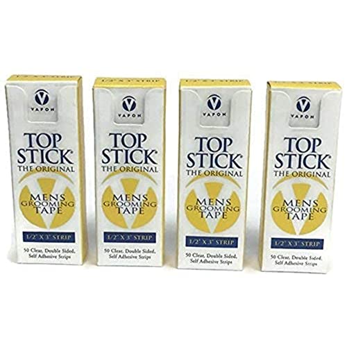 Vapon Topstick Toupee Tape - Double-Sided Waterproof, 4 Pack