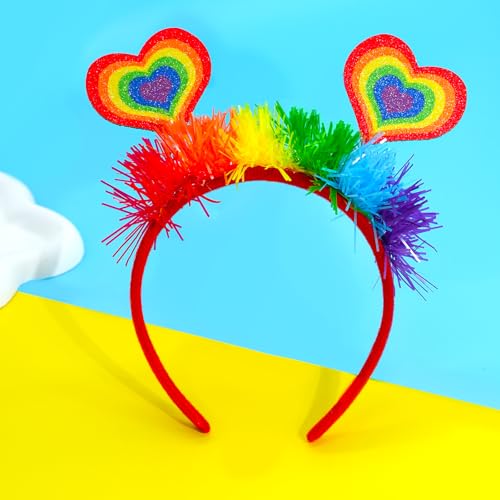 Rainbow Pride Headband - Soft Stretchy LGBTQ+ Festival Hair Accessory (2-Pack)