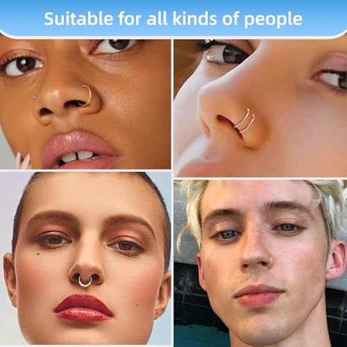 Taojiangyaoyao Nose Piercing Kit - 6 Pieces with 2 Studs & Alcohol Pads (Green+2)