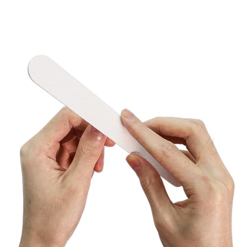 Professional White Nail Files - 12 Pack Double-Sided Emery Boards