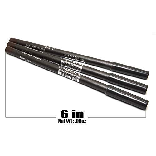 Italia Deluxe 1002 Dark Brown Ultra Fine Eyeliner Set - 3 Pcs