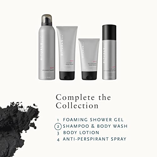 RITUALS Invigorating 2-in-1 Shampoo & Body Wash with Charcoal & Mint - 6.7 Fl Oz